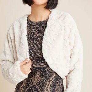 Maeve Faux Fur Shrug